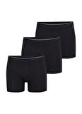 Blackspade Erkek Siyah Boxer Pamuklu 3'lü Paket 9673