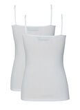 Blackspade Kadın Beyaz İnce Askılı Atlet 2'li Paket 1591