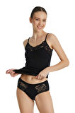 Blackspade Kadın Siyah Dantelli Slip Külot 1311