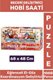 Özel Eğlenceli El Göz Koordinasyon Beceri Görsel Algı Geliştirici Çocuk 1000 Parça PUZZLE HOBİ SAATİ