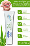 Hassas Dişler Için Organik Beyazlatıcı Aloe Vera Özlü Diş Macunu - 100 gr