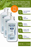 Besleyici Defne Yağı İçerikli 3'lü %100 Organik Şampuan - 600 ml x 3