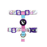 Dogness H-tip Unicorn Blue L Orta-Büyük Irk Köpek Göğüs Tasması (Göğüs 48 cm x 75 cm)