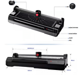 Baove OCW280 A4 Laminasyon Makinesi ve Kağıt Kesme Makinesi + 10 Pvc Filmi
