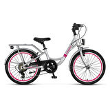 MOSSO INFINITY-20-V KIZ ÇOCUK BİSİKLETİ 254H 20 JANT 6 VİTES SİLVER