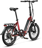 MOSSO KRONOS ELEKTRİKLİ KATLANIR BİSİKLET 390H HYD 20 JANT 7 VİTES BORDO
