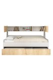 Yavrulu Karyola, Viyole Kapaklı, Kitaplıklı Yavrulu Karyola - 90x200