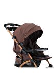 Babyhope BH 609 Polo Bebek Arabası Kırçıllı Kahver