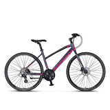 MOSSO LEGARDA-2321-LDM-H KADIN ŞEHİR BİSİKLETİ 410H 28 JANT 21 VİTES ANTRASİT PEMBE