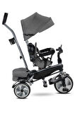 Star Üç Teker Bisiklet Bh-9500 Gri Ebeveyn Kontrollü Şişme Eva Tekerlekli Tricycle
