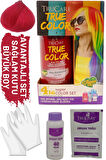 Truecolor Ateş Kırmızı Saç Boyası Seti Saç Açıcı Ve Eldivenli