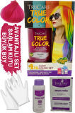Truecolor Pembe Saç Boyası Seti Saç Açıcı ve Eldivenli