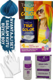 Truecolor Turkuaz Saç Boyası Seti Saç Açıcı Ve Eldivenli