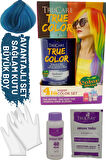Truecolor Turkuaz Saç Boyası Seti Saç Açıcı Ve Eldivenli