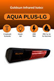 Goldsun Aqua Plus 2000 Watt GSA20PLG Düşük Işıklı Kumandalı Suya Dayanıklı Elektrikli İnfrared Isıtıcı-Siyah