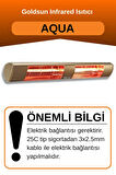 Goldsun Aqua 3000 Watt GSA30 Kumandasız Suya Dayanıklı Elektrikli İnfrared Isıtıcı-Bej