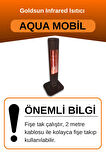 Goldsun Aqua Mobil 700 Watt GSA07VP Isısı Ayarlanabilir Elektrikli İnfrared Isıtıcı-Siyah
