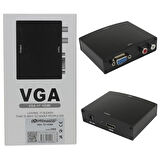 Powermaster PM-7199 VGA To HDMI Dönüştürücü Adaptörlü 
