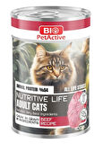Bio PetActive Nutritive Life Sığır Etli  Kedi Konservesi 400 Gr