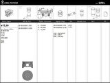 Opel Motor Piston+segmanı ( Riken )  72,50+stdmm Cap Astra Corsa Agıle X12xe-Z12xe 4sil. Benzinli 1199 CC - Kingpiston 18-3010200