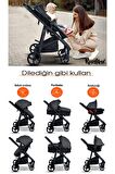 605 Canopy Çift Yönlü Travel Sistem Bebek Arabası Puset Yeni Doğan Set