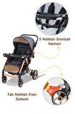 Baby Care Bc-500 Combo Maxi Pro Çift Yönlü Puset Gold/Siyah ( Z )