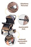 Baby Care Bc-500 Combo Maxi Pro Çift Yönlü Puset Gold/Siyah ( Z )