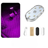 Araç ve Dolap İçi MOR Işık Şarjlı Dokunmatik LEDLamba Işık