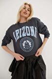 Fashıon Frıends Baskılı Crop Kadın Sweat 23K0176K1