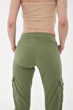 24Y0311K1 Kadın Kargo Cep Jogger Pantolon