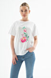 Fashion Friends 25Y0122K1 Kadın Baskılı T-Shirt