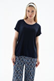 Fashion Friends 25Y0194K1 Kadın Bisiklet Yaka Bluz