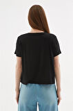 FASHION FRIENDS KADIN DÖKÜMLÜ CROP BLUZ 25Y0512K1