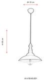 AVONNI AV-4100-M5-BSY Siyah Boyalı Modern Avize E27 Metal 35cm