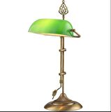 AVONNI ML-9063-GREEN Eskitme Kaplama Masa Lambası E27 Metal Cam 30x20cm