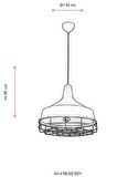 AVONNI AV-4106-M2-BSY Siyah Boyalı Modern Avize E27 Metal 40cm
