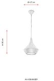 AVONNI AV-4106-M6-BBY Beyaz Boyalı Modern Avize E27 Metal 27cm