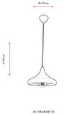 AVONNI AV-4106-M8-BSY-29 Siyah Boyalı Modern Avize E27 Metal 29cm