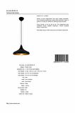 AVONNI AV-4106-M8-BSY-29 Siyah Boyalı Modern Avize E27 Metal 29cm
