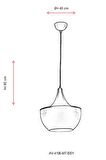 AVONNI AV-4106-M7-BSY Siyah Boyalı Modern Avize E27 Metal 40cm