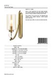 Avonni Ap-1597-1E Cam - Metal Eskitme İç Mekan Duvar Aplik 