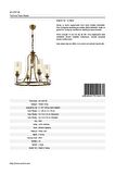 AVONNI AV-1597-4E Eskitme Kaplama Modern Avize E27 Metal Cam 50cm