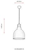 AVONNI AV-4100-A2-BSY-30 Siyah Boyalı Modern Avize E27 Metal Ahşap 30cm