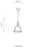 AVONNI AV-4100-A2-BTK-20 Turkuaz Boyalı Modern Avize E27 Metal Ahşap 20cm