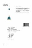 AVONNI AV-4100-A2-BTK-20 Turkuaz Boyalı Modern Avize E27 Metal Ahşap 20cm