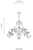 AVONNI AV-65114-5SA Krem Ferforje Boyalı Klasik Avize E27 Metal Cam 68cm