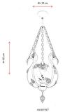 AVONNI AV-65119-T Beyaz Boyalı Klasik Avize E27 Metal Cam 30cm