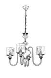 AVONNI AV-4161-4E Eskitme Kaplama Modern Avize E27 Metal Cam 62cm