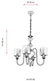 AVONNI AV-4161-4E Eskitme Kaplama Modern Avize E27 Metal Cam 62cm