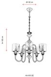 AVONNI AV-4161-5E Eskitme Kaplama Modern Avize E27 Metal Cam 62cm